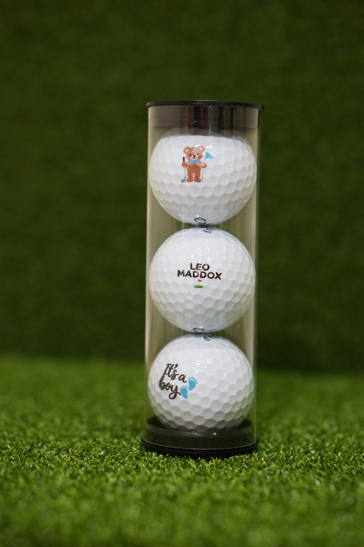 Three-ball acrylic display tube