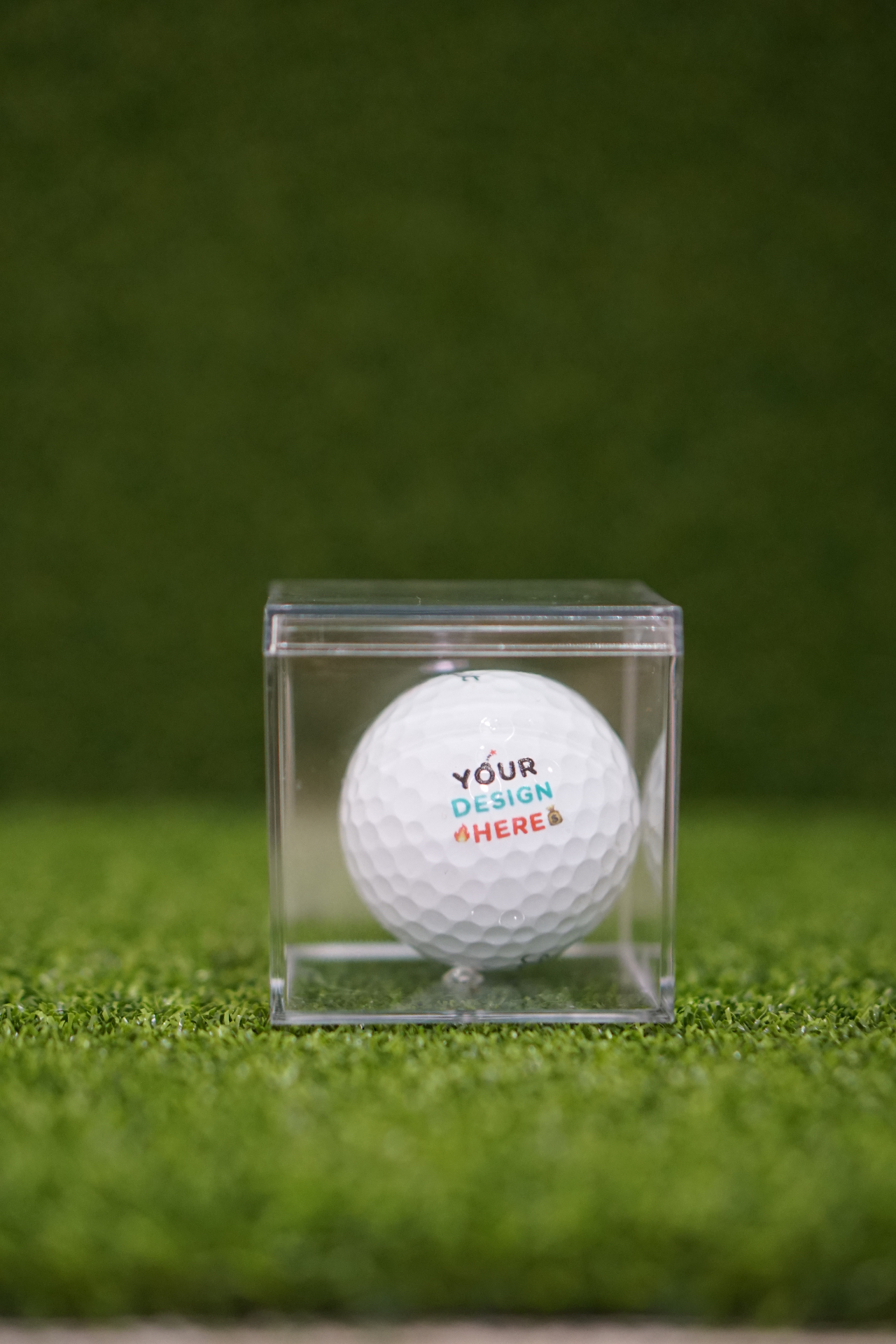 Single-ball acrylic display cube